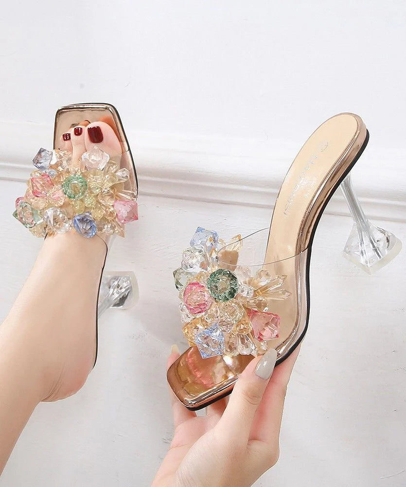 Dames Sandalen Met Hoge Hak En Zirkonia Details 0