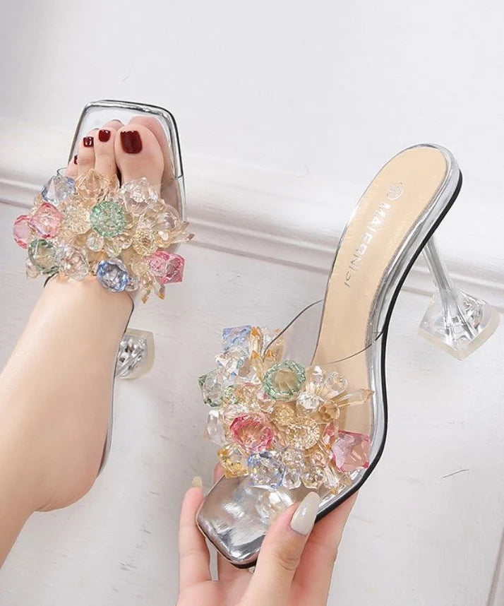 Dames Sandalen Met Hoge Hak En Zirkonia Details 1