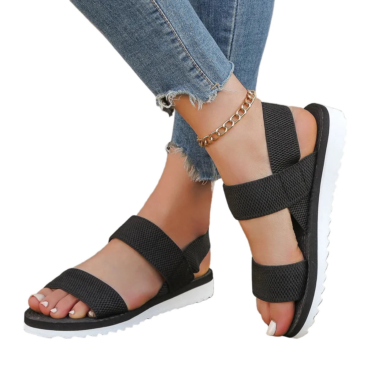 Dames Sandalen Platte Antislip 0