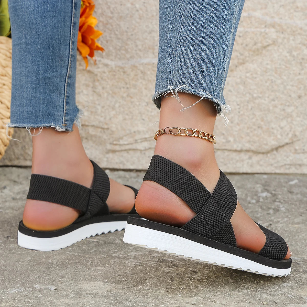Dames Sandalen Platte Antislip 2
