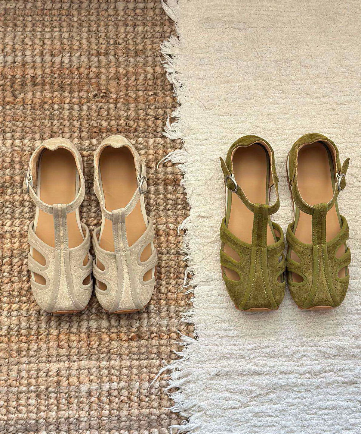 Dames Sandalen Retro Stijl met Split 3