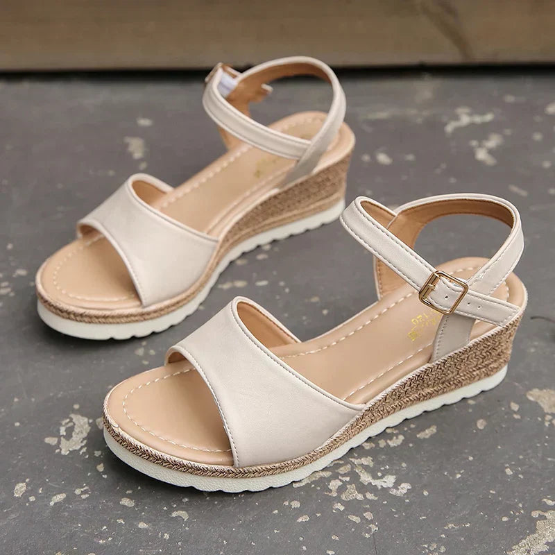 Dames Sandalen Sleehak met Verstelbare Gesp Modern en Comfortabel 5