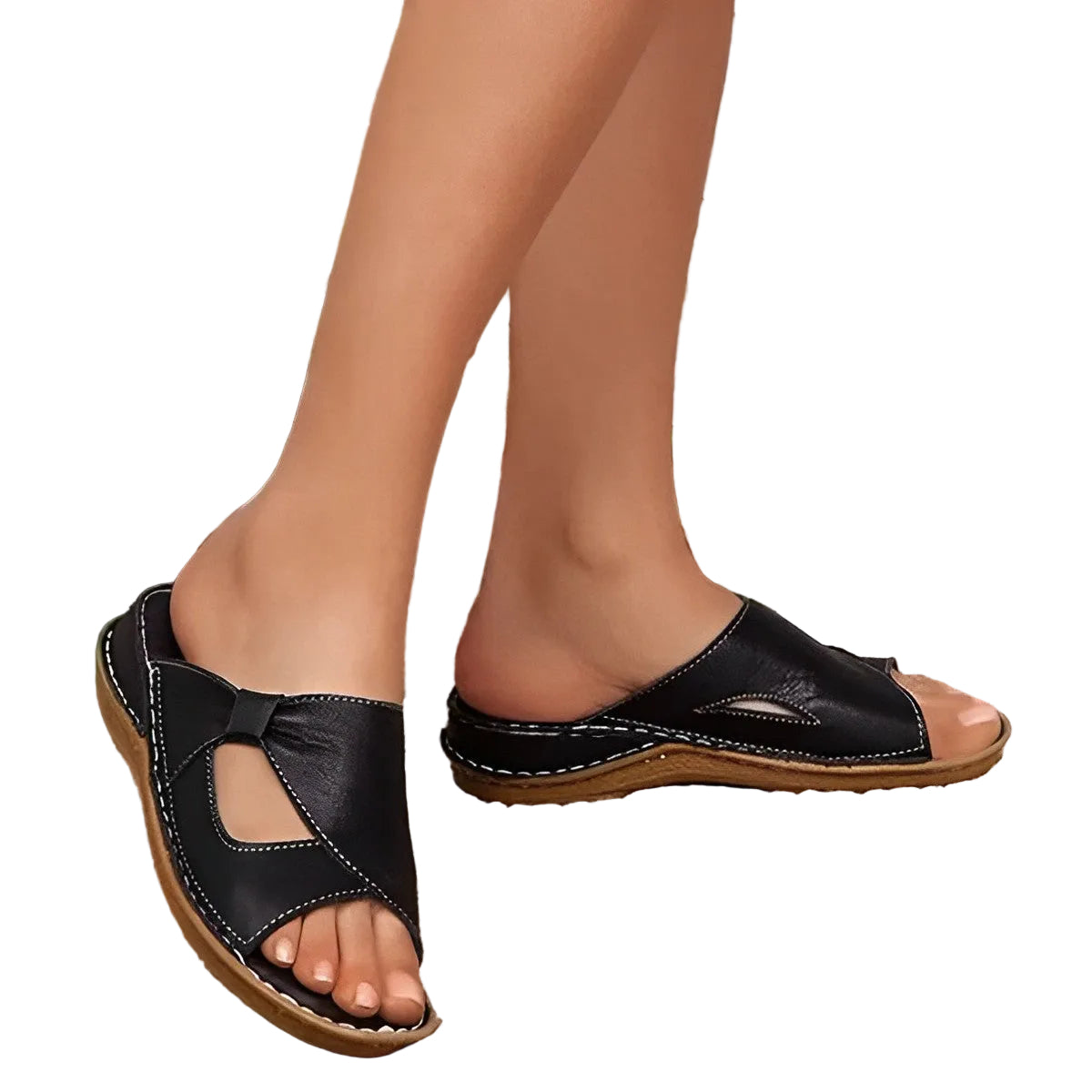 Dames Sandalen T-bandontwerp met Verstelbare Klittenband 0