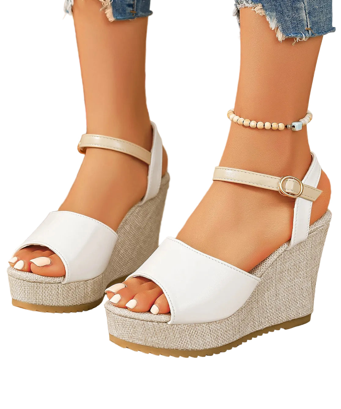 Dames Sandalen Wedge Met Gesp 0