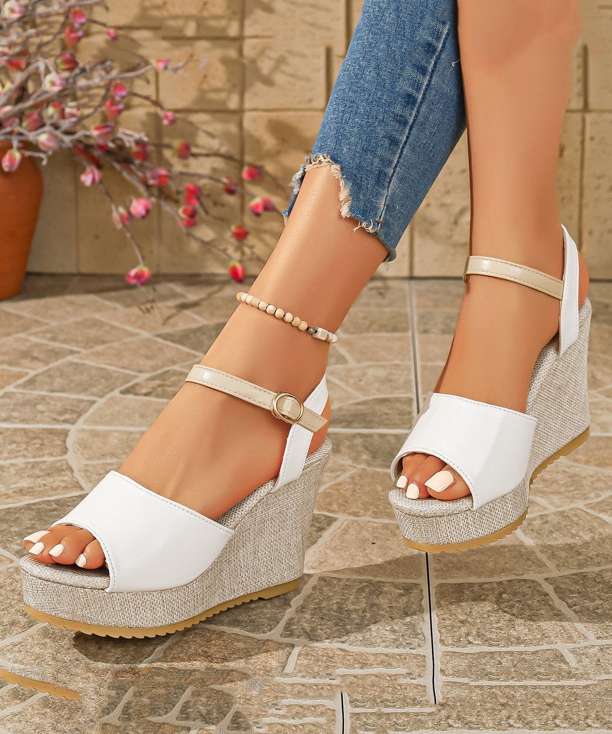 Dames Sandalen Wedge Met Gesp 3
