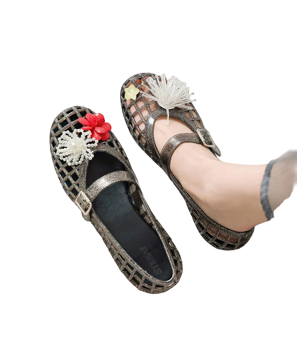 Dames Sandalen met Bloemen en Kwastjes 0