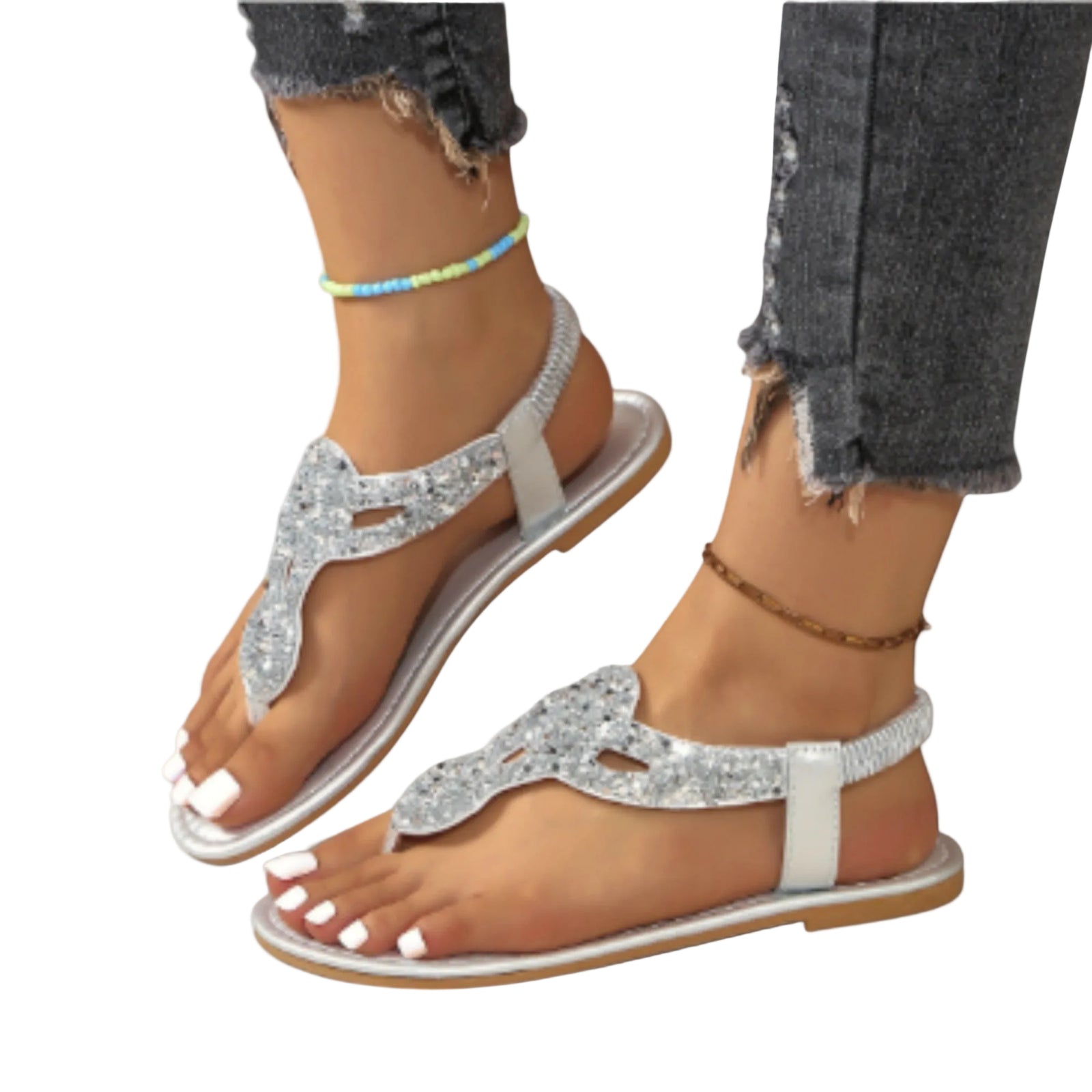 Dames Sandalen met Kristallen en Ergonomisch Ontwerp 0