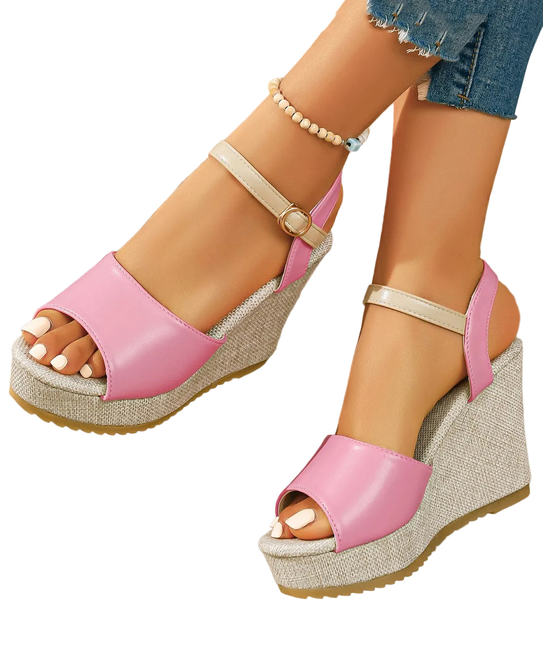 Dames Sandalen met Sleehak en Gespsluiting 0