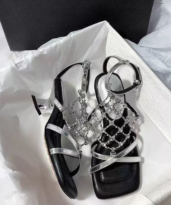 Dames Sandalen met Visnet en Dikke Hak 3