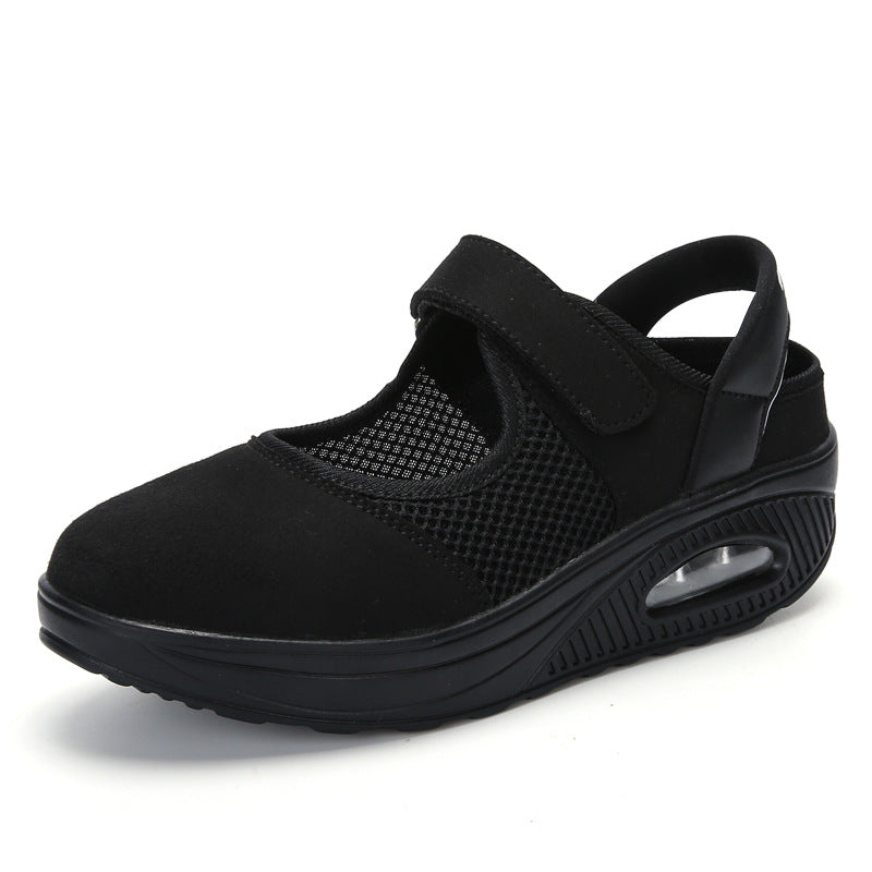 Dames Schoenen Mary Janes Ademend en Comfortabel met Klittenbandsluiting 6