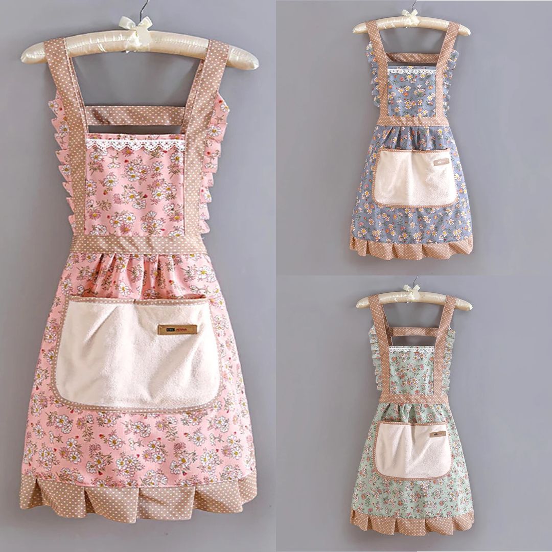 Dames Schort met Bloemenpatroon voor Keuken 3