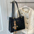 Dames Schoudertas Charm Tote Luxe PU Leer Met Afneembaar Konijnencharme 4