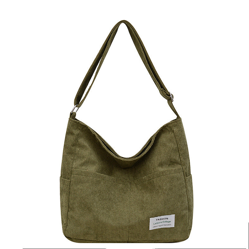 Dames Schoudertas Corduroy Ruim 0