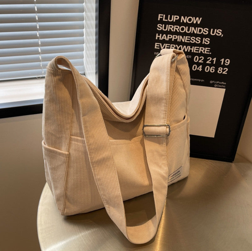 Dames Schoudertas Corduroy Ruim 5