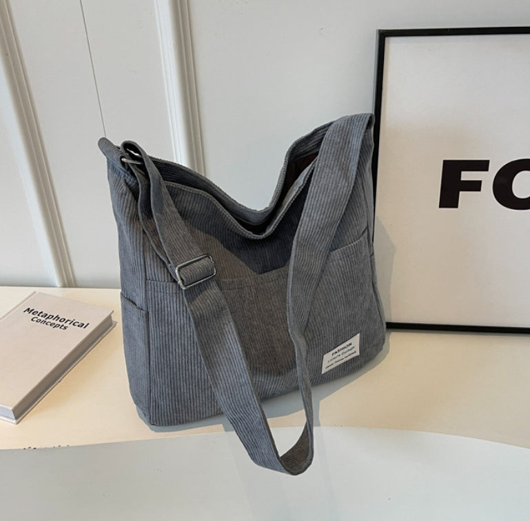 Dames Schoudertas Corduroy Ruim 6