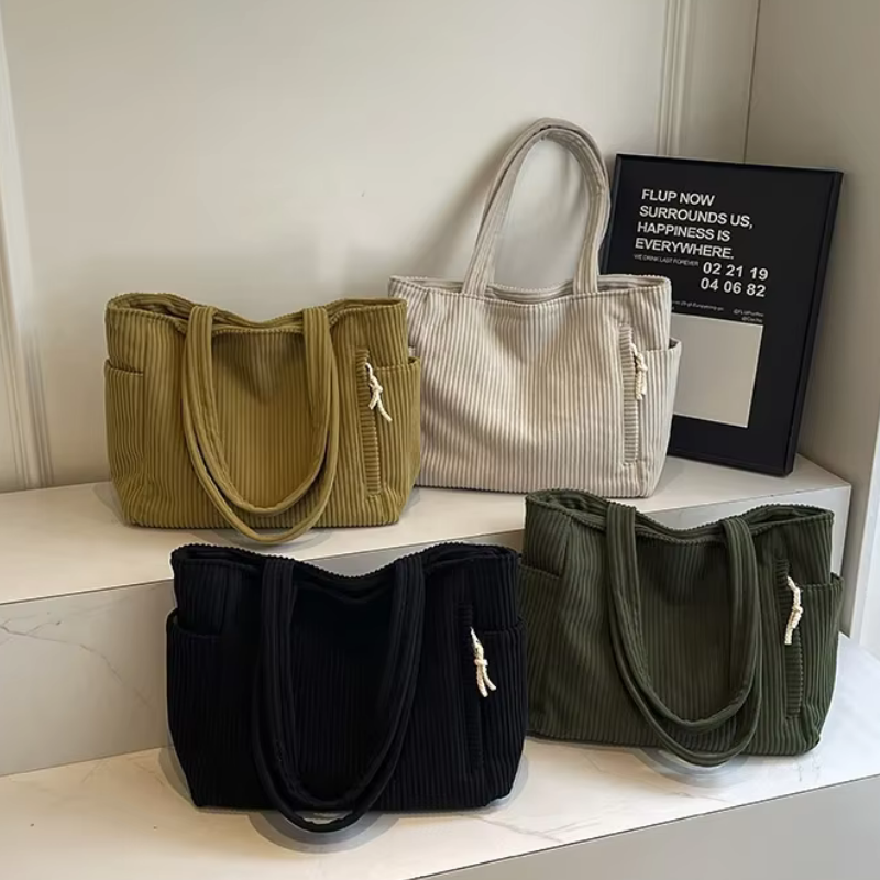 Dames Schoudertas Corduroy Stijlvol en Praktisch 1