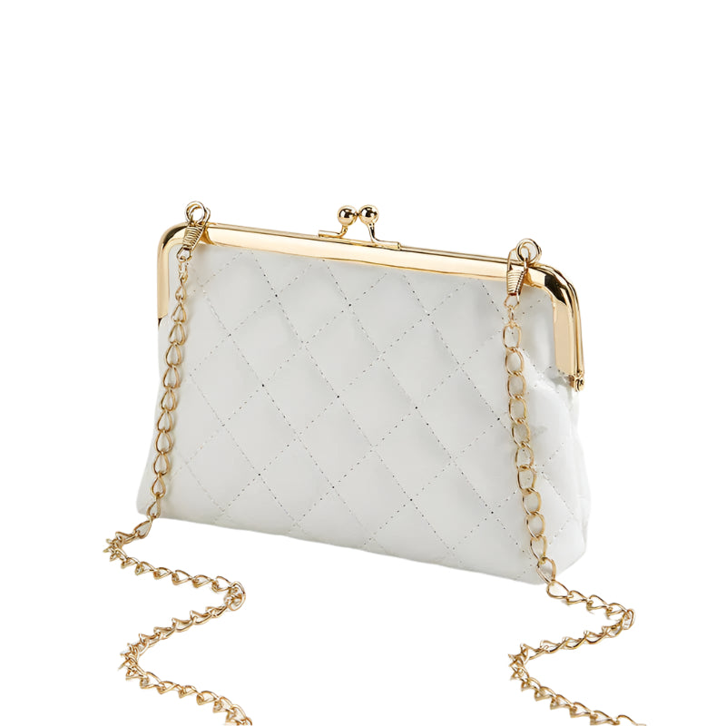 Dames Schoudertas Met Kettingsluiting Modern Kunstleer 0