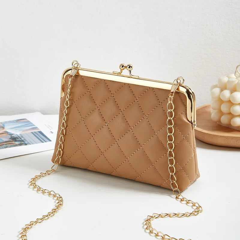 Dames Schoudertas Met Kettingsluiting Modern Kunstleer 1