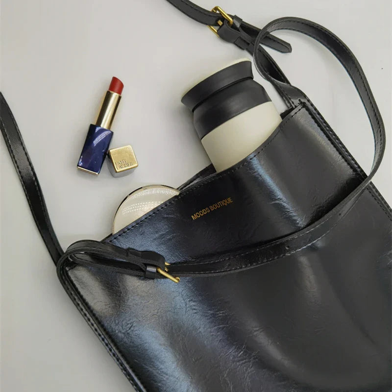 Dames Schoudertas Modern Glanzend Kunstleer Casual Accessoire 2