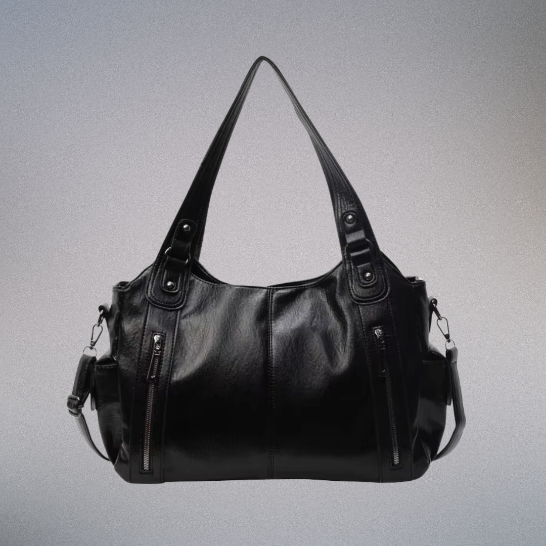 Dames Schoudertas Vegan Leer met Metalen Accenten 3