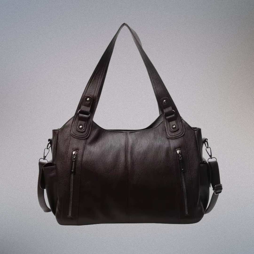 Dames Schoudertas Vegan Leer met Metalen Accenten 5