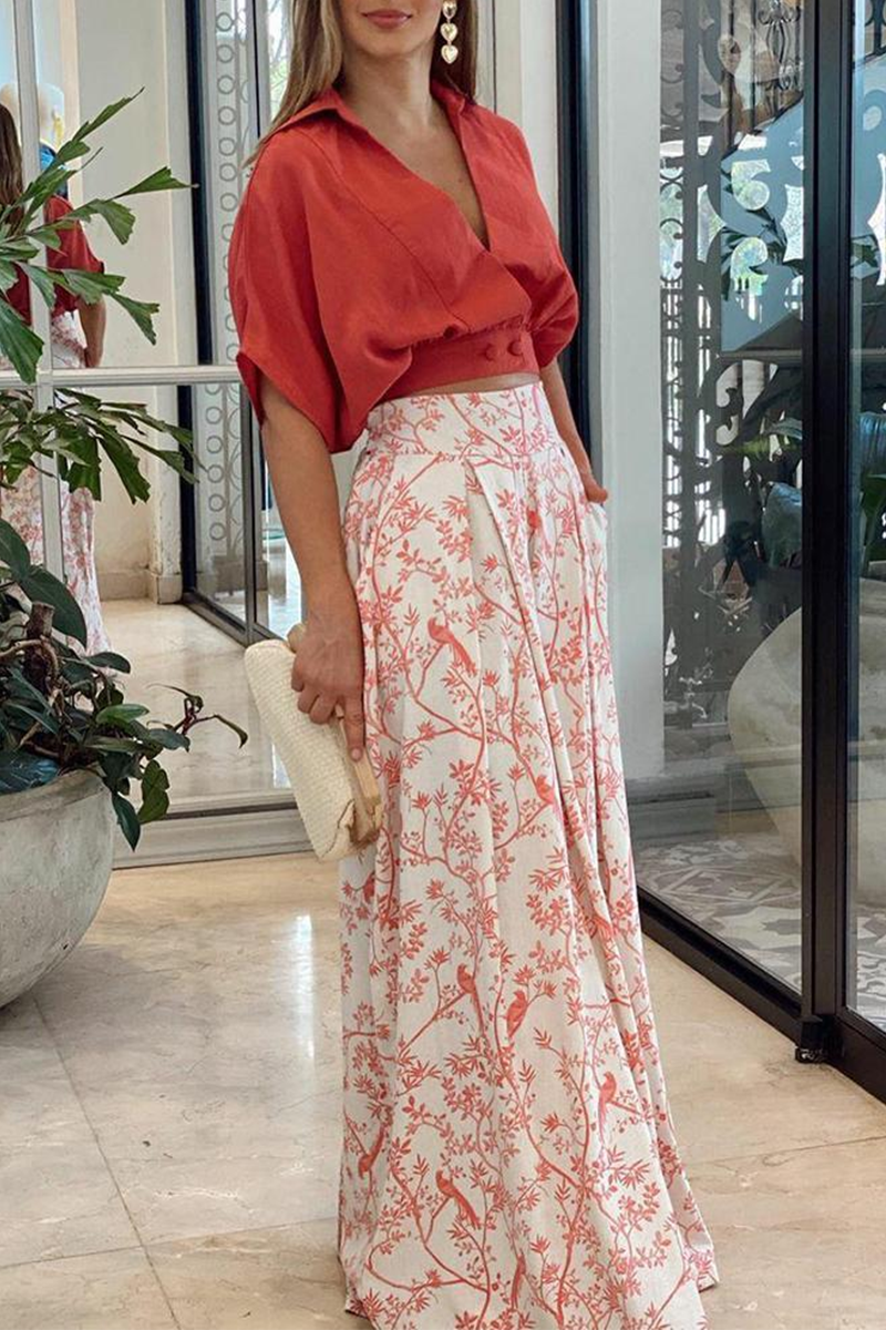 Dames Set Crop Top en Palazzobroek Modieus 1