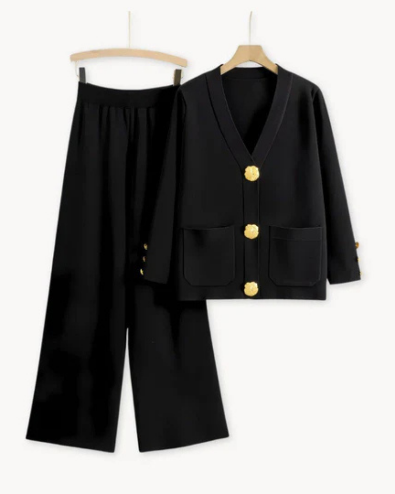Dames Set Met Vest En Wijde Pijpen 2