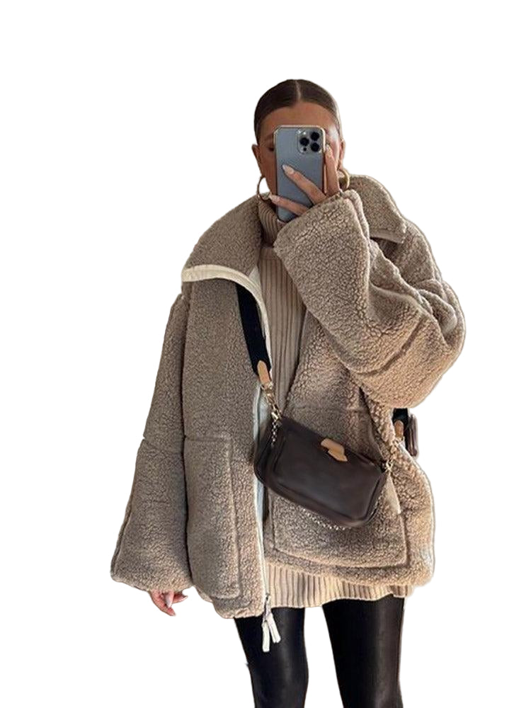 Dames Sherpa Jas Urban Stijl 0