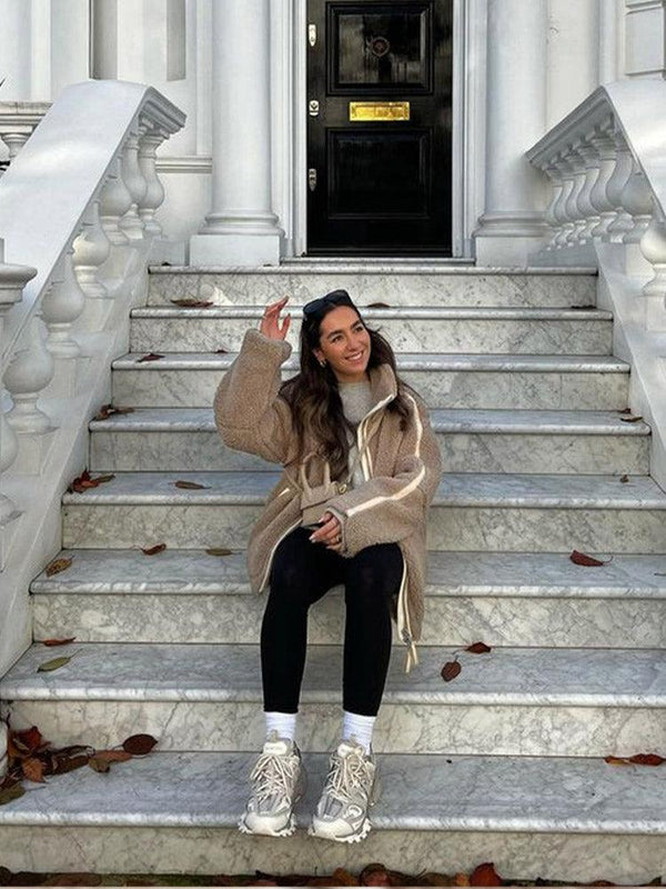 Dames Sherpa Jas Urban Stijl 3