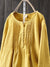 Dames Shirt Geplooid Ronde Hals Katoen Linnen Lange Mouwen 1