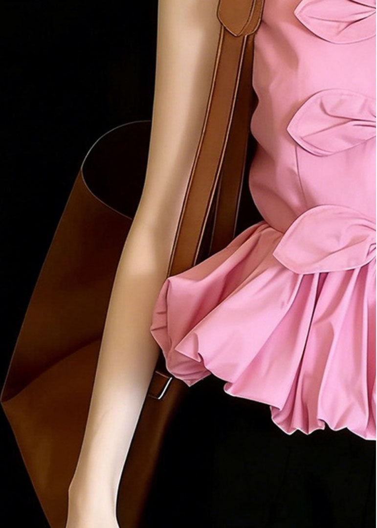 Dames Shirt Mouwloos V-hals Strik Detail 4