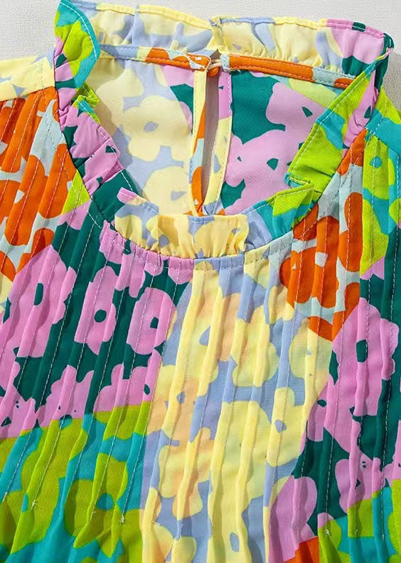 Dames Shirt Regenboogprint Vlindermouwen 2