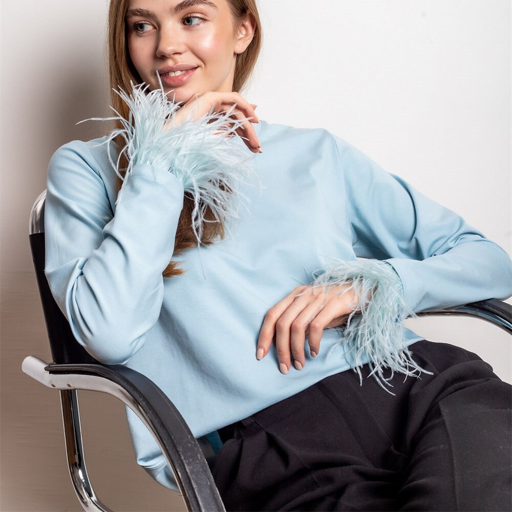 Dames Shirt met Lange Mouwen en Verenstijl 1