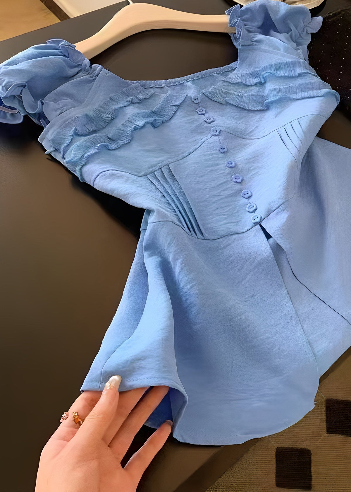 Dames Shirt met Ruches aan de Zijkant Zomerse Stijl 2