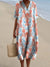 Dames Shirtjurk Korte Mouwen Plus Size Ademend Oceaanmotief Casual Zomerjurkjes 12