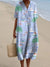 Dames Shirtjurk Korte Mouwen Plus Size Ademend Oceaanmotief Casual Zomerjurkjes 16