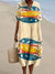 Dames Shirtjurk Korte Mouwen Plus Size Ademend Oceaanmotief Casual Zomerjurkjes 5