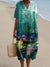 Dames Shirtjurk Korte Mouwen Plus Size Ademend Oceaanmotief Casual Zomerjurkjes 8