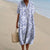 Dames Shirtjurk Met Korte Mouwen Bloemenprint Met Zak 21