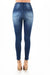 Dames Skinny Jeans Hoge Taille Moto Denim 3