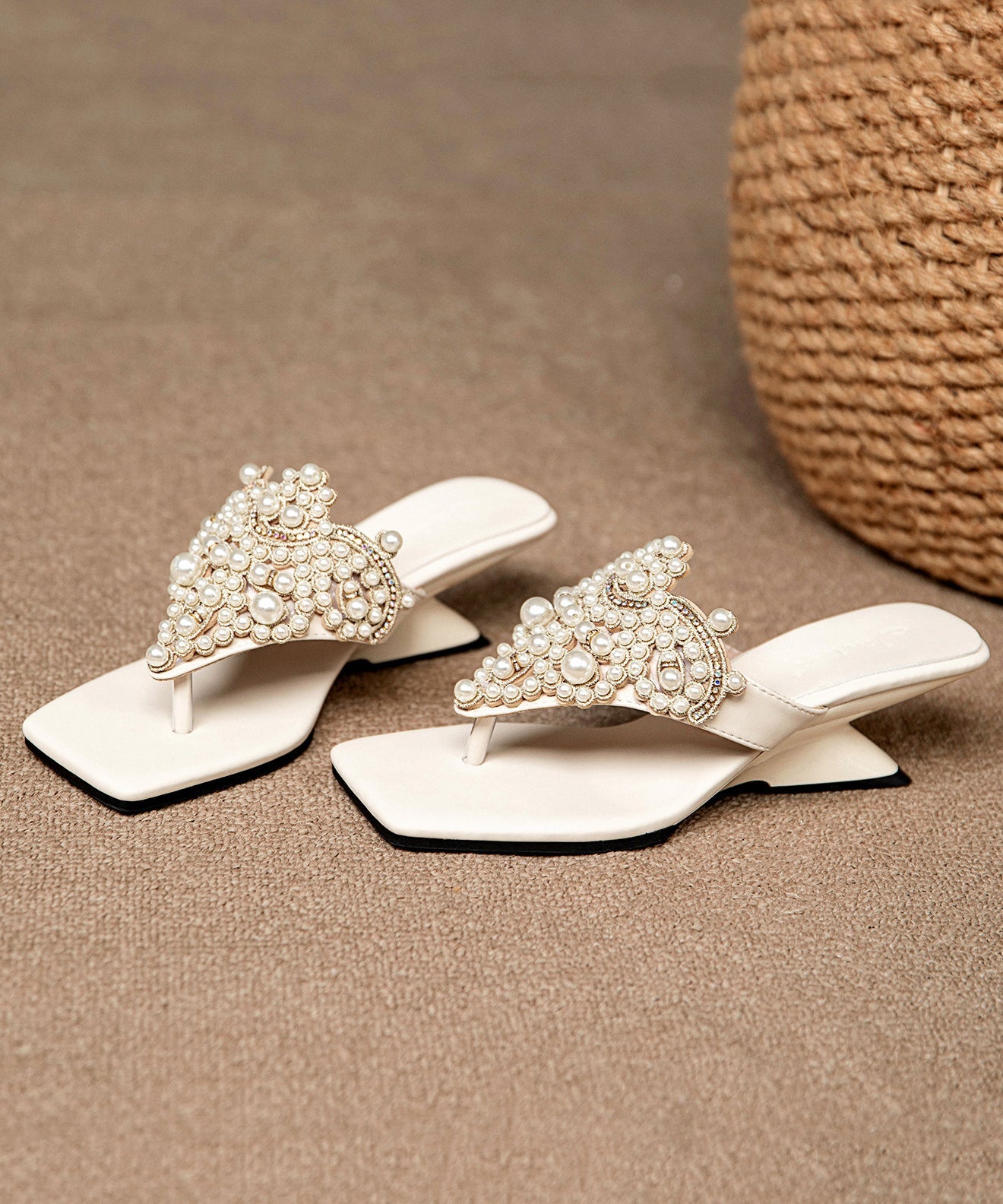 Dames Sleehak Sandalen Met Splicing Design 4