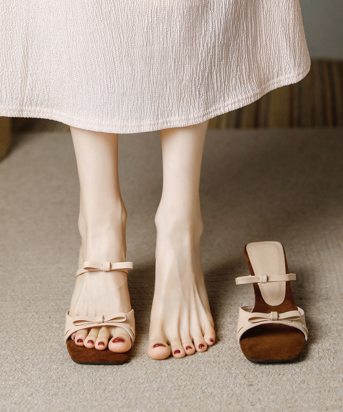 Dames Sleehak Sandalen Splicing Stijl 2