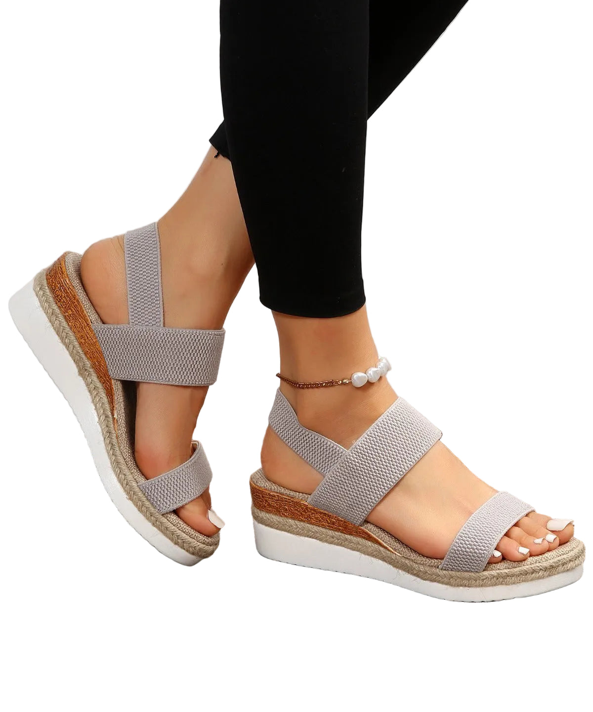 Dames Sleehaksandalen Casual met Open Teen 0