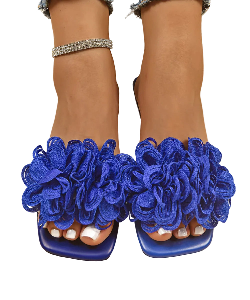 Dames Slide Sandalen Bloemen Design 0