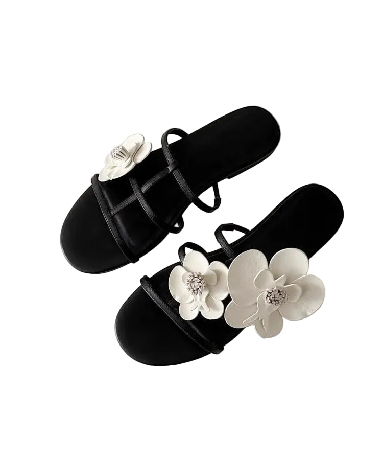 Dames Slide Sandalen Bloemen Print 4