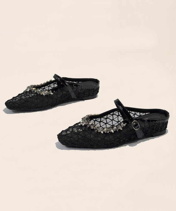 Dames Slide Sandalen Met Mesh En Chunky Hak 3