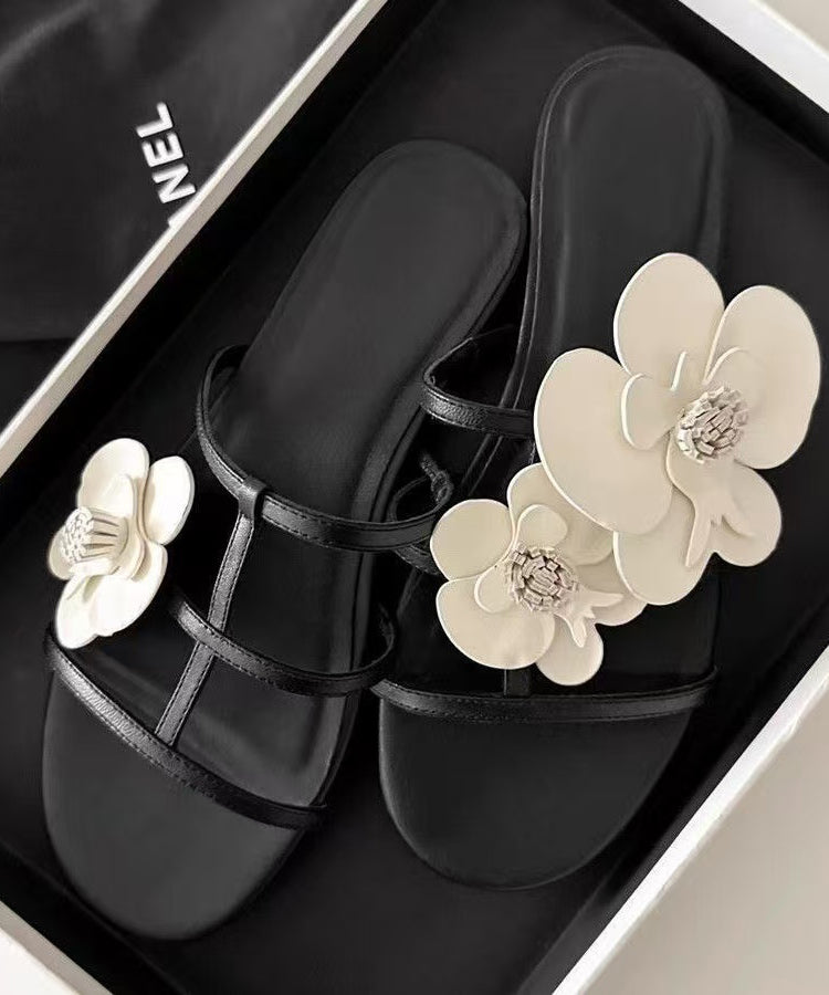 Dames Slide Sandalen met Bloemenprint 0