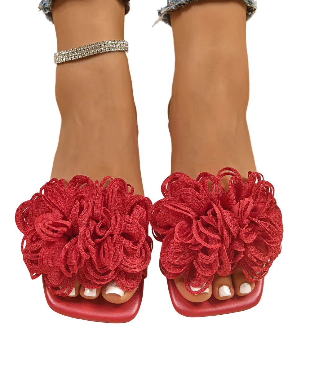 Dames Slide Sandalen met Bloemenprint 1