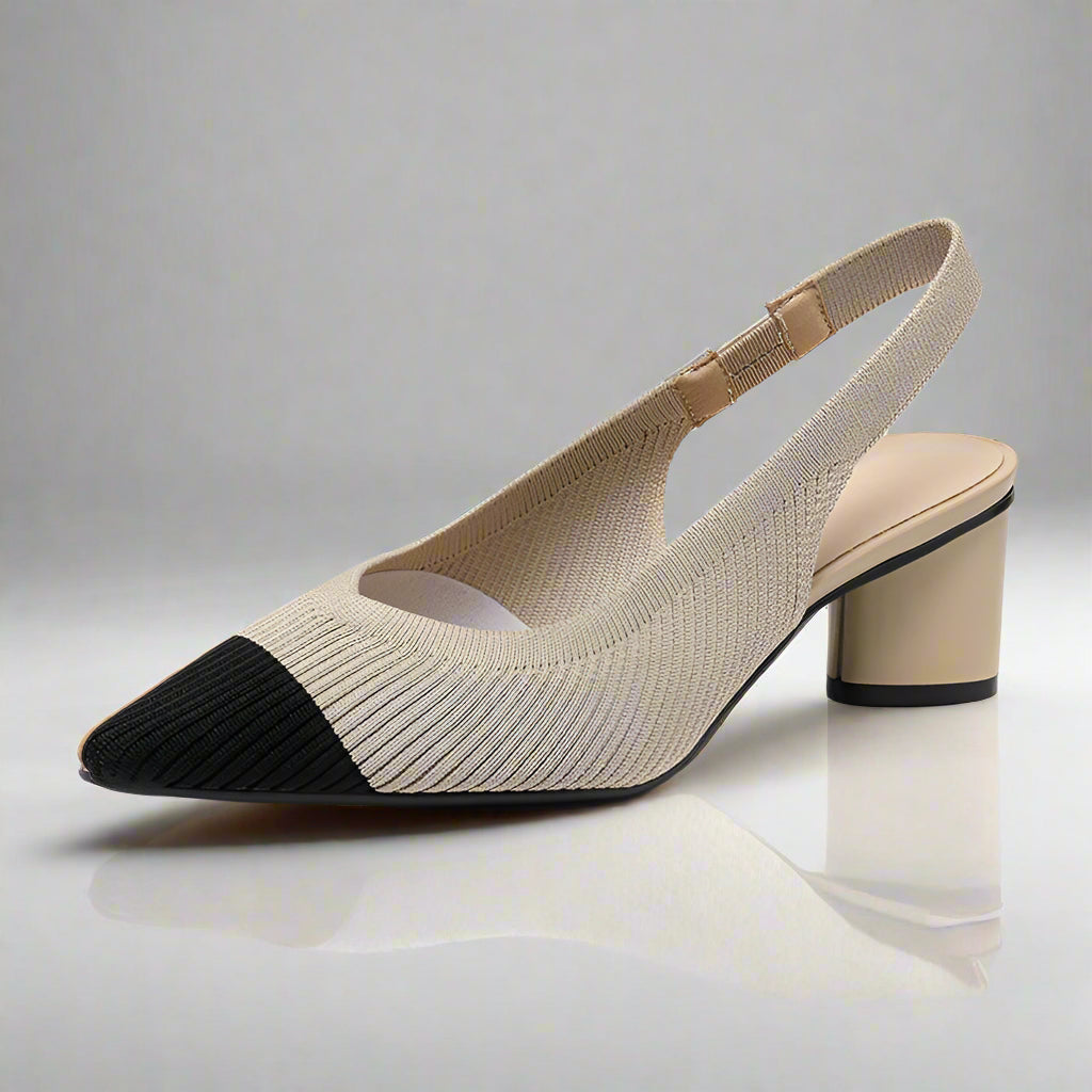 Dames Slingback Hakken Puntige Neus Met Blokhak 3