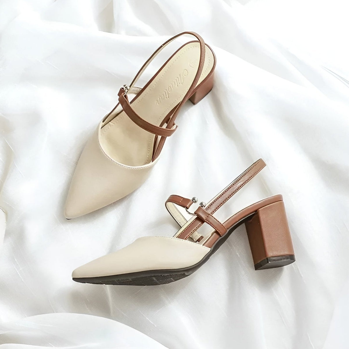 Dames Slingback Hakken met Puntige Neus 1